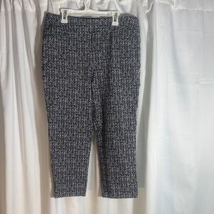 Hilary Radley Black and White Geometric Pants